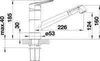 BLANCO 523244 NOTIS Messing SILGRANIT-Look zweifarbig, jasmin/chrom, Hochdruck