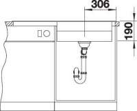 BLANCO 524055 ZENAR XL 6 S SILGRANIT Perlgrau Becken rechts, 600 mm Untermaß