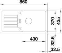 BLANCO 524235 FAVUM XL 6 S, SILGRANIT, weiß, ohne Ablauffernbedienung, reversibel, 600 mm Untermaß