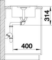 BLANCO 524235 FAVUM XL 6 S, SILGRANIT, weiß, ohne Ablauffernbedienung, reversibel, 600 mm Untermaß