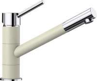 BLANCO 525031 KANO, Messing SILGRANIT-Look zweifarbig, jasmin/chrom, Hochdruck
