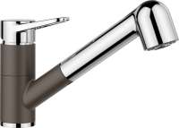 BLANCO 526424 WEGA-S II, Messing SILGRANIT-Look zweifarbig, cafe/chrom, Hochdruck