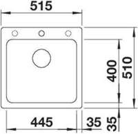 Preview: BLANCO 526578  NAYA 5 PuraDur 2, SILGRANIT schwarz