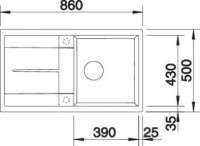 Preview: Blanco 527109 METRA 5 S softweiß