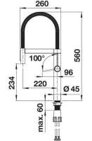 Blanco 527463 CULINA-S II, Messing PVD, PVD steel, Hochdruck