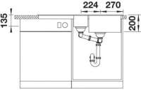 Preview: BLANCO 527606 ADIRA 6 S Einbauspüle SILGRANIT softweiß ab 60 cm