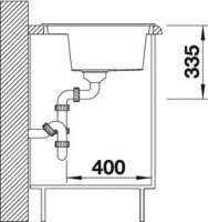 BLANCO 516560 ALAROS 6 S SILGRANIT PuraDur weiß mit Ablauffernbedienung Zubehör Becken mittig 60 cm Untermaß