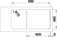 Blanco 520611 YOVA XL 6 S Perlgrau Granitspüle