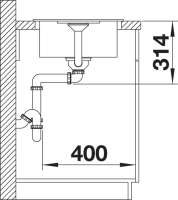 BLANCO 524227 FAVUM 45 S Silgranit PuraDur 2 anthrazit