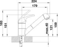 Blanco 515372 Vitis-S Champagner Hoch­druckar­ma­tur