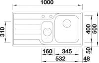 BLANCO 518451 Spüle MEDIAN 6 S-IF Becken