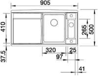 BLANCO 516812 AXIA II 5 S-F PDUR2 ALU­ME­TAL­LIC