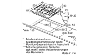 Costructa Gaskochfeld, 75 cm, Edelstahl