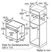 Bosch HBG672BS1 Einbaubackofen mit Pyrolyse 8 Heizarten AutoPilot10