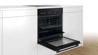 BOSCH HNDBB110 Serie 2 Einbau-Herd-Set (HEF010BA1 + NKE611GA2E), Einbau-Herd, Elektro-Kochfeld , 60 x 60 cm, Schwarz