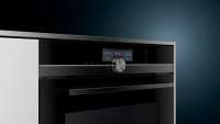 Siemens HS858GXB6 iQ700 Einbau-Dampfbackofen 60 x 60 cm Schwarz, Edelstahl