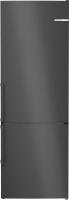 BOSCH KGN49VXDT Serie 4 Freistehende Kühl-Gefrier-Kombination mit Gefrierbereich unten 203 x 70 cm Edelstahl schwarz