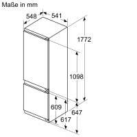 NEFF KI5872FE0 N 50 Einbau Kühl-Gefrierkombination mit Gefrierfach unten 177.2 x 54.1 cm Flachscharnier