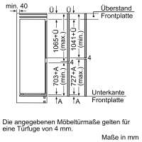 NEFF KI7866DD0 N 70 Einbau Kühl-Gefrierkombination mit Gefrierfach unten 177.2 x 55.8 cm Flachscharnier mit Softeinzug