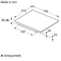 BOSCH PIE821HC1E Serie 6 Induktionskochfeld 80 cm Schwarz, flächenbündig (integriert)