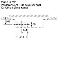 BOSCH PVQ895F25E Serie 6 Kochfeld mit Dunstabzug (Induktion) 80 cm Mit Rahmen aufliegend