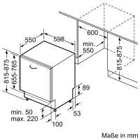 BOSCH SMH4HVX00E Serie 4 Vollintegrierter Geschirrspüler 60 cm VarioScharnier für besondere Einbausituationen