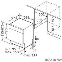 BOSCH SMU6ZCS17E Serie 6 Unterbau-Geschirrspüler 60 cm Gebürsteter Stahl