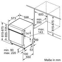 Siemens SN55ES12CE iQ500 Teilintegrierter Geschirrspüler 60 cm Gebürsteter Stahl