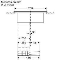 NEFF V58THQ4L0 Induktionskochfeld mit Dunstabzug, 80 cm mit Rahmen