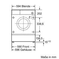 BOSCH WIW28443 Serie 8 Einbauwaschmaschine 8 kg 1400 U/min.