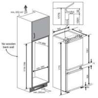 Beko BCHA275K4SN Einbau Kühl-Gefrierkombination 178 cm weiß, EEK E