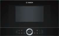 Bosch BFL634GB1 Einbau-Mikrowelle schwarz f.60cm breite u.38cm hohe Hänge-und Hochschränke Linksanschlag