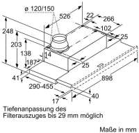 NEFF D49ED22X1 N 50 Flachschirmhaube 90 cm Silbermetallic