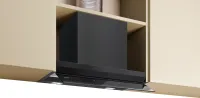 NEFF D67XDP2S0 N 70 Integrierte Designhaube 60 cm Klarglas schwarz bedruckt, Mattschwarz