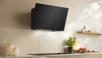 Preview: NEFF D88IAN2S0 N 90 Wandesse 80 cm Klarglas schwarz bedruckt, Schwarz