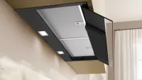 NEFF D97XDP2S0 N 70 Integrierte Designhaube 90 cm Klarglas schwarz bedruckt, Mattschwarz
