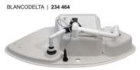 BLANCO 523721 DELTA Keramik jasmin, mit Ablauffernbedienung mit Schale