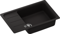Preview: SCHOCK FOMD100LSAGNE Formhaus D-100LS-A Nero Unterschrank 60 cm Einbauspüle aufliegend CRISTALITE®