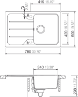Preview: SCHOCK FOMD100SAGNE Formhaus D-100S-A Nero Unterschrank 45 cm Aufliegend CRISTALITE®