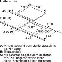 BOSCH HBD231FB66, Einbau-Backofen-Set, (HBF133BA1 + PKE61RAA2E), Einbau-Backofen, Elektro-Kochfeld