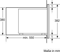 Neff HLAWD53N0 HWB53 Einbau-Mikrowelle schwarz für 60cm breite u.38cm hohe Hochschränke