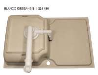 BLANCO 514487 IDESSA 45 S, Keramik, weiß matt, ohne Abl., Becken links