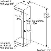 NEFF KI6863FE0 Einbaukühlgefrierkombination N 70 177,2 cm hoch, 55,8 cm breit
