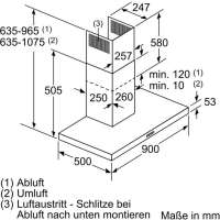Siemens LC97BHM50 iQ300, Wandesse, 90 cm, Edelstahl