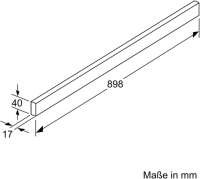 Siemens LZ49551 Griffleiste Edelstahl 90cm