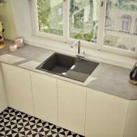 Preview: SCHOCK MAND100SAGON Manhattan D-100S-A Onyx Unterschrank 45 cm Aufliegend CRISTALITE®
