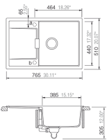 Preview: SCHOCK MOND100APUR Mono D-100-A Puro Unterschrank 50 cm Aufliegend CRISTADUR®