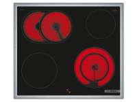 BOSCH NKN645GA2E Serie 4, Elektro-Kochfeld, 60 cm, herdgesteuert, Schwarz, Mit Rahmen aufliegend