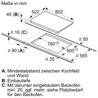 BOSCH PKH811BB1D Serie 4, Elektro-Kochfeld, 80 cm, Rahmenlos aufliegend