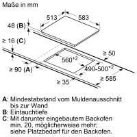BOSCH PKN645BA2E Serie 4, Elektro-Kochfeld, 60 cm